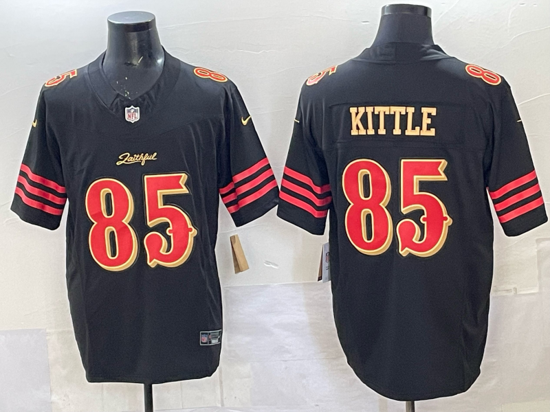 Men's San Francisco 49ers George Kittle #85 Black Team Jersey